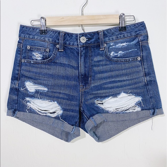 American Eagle Tomgirl Midi Jean Shorts